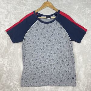 Andrew Christian Anchor Print Raglan T Shirt Men's XL Gay Lifestyle Nautical